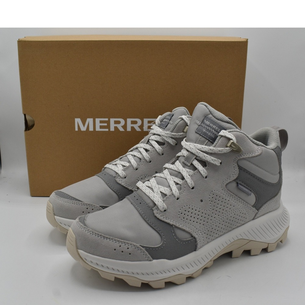 Merrell Women Size 8.5 Tempo Sol Pigeon Grey Mid Waterproof Hiking Boots Shoes